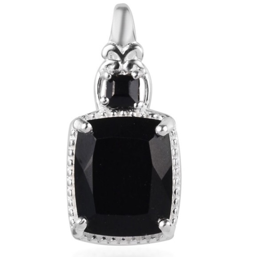 NEW 4.20ctw Black Tourmaline and Spinel Pendant